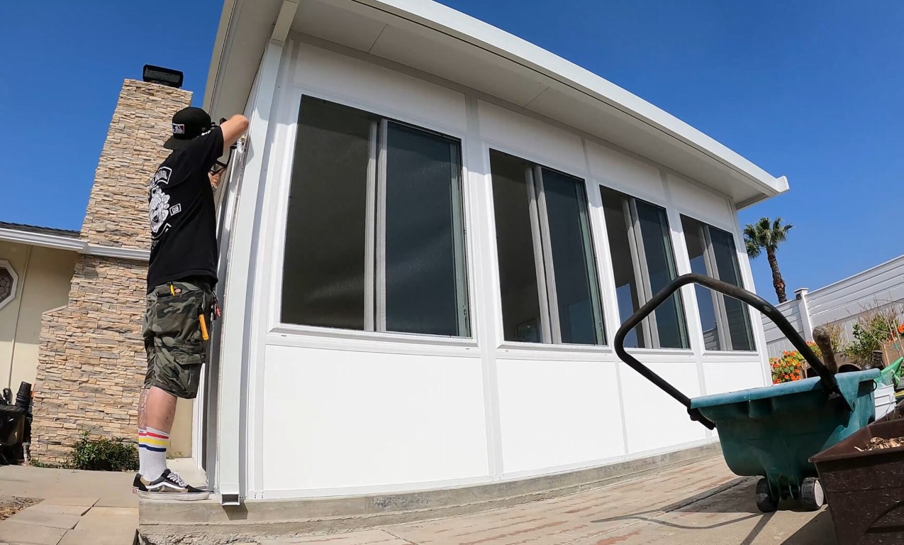 Professional sunroom repair and glass replacement service